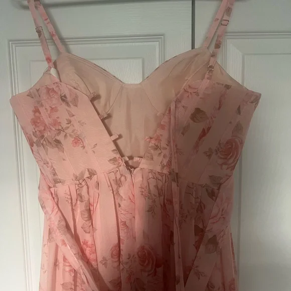 Floral Pink Maxi Dress - Picture 8 of 9